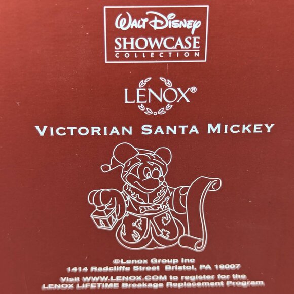 Lenox/Disney Victorian Santa Mickey Mouse Porcelain Figure Original Box 6" Tall - Picture 16 of 16
